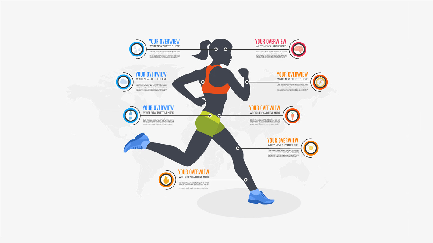 Women sport infographic – Prezi Presentation Template  Creatoz In Sports Infographics Templates