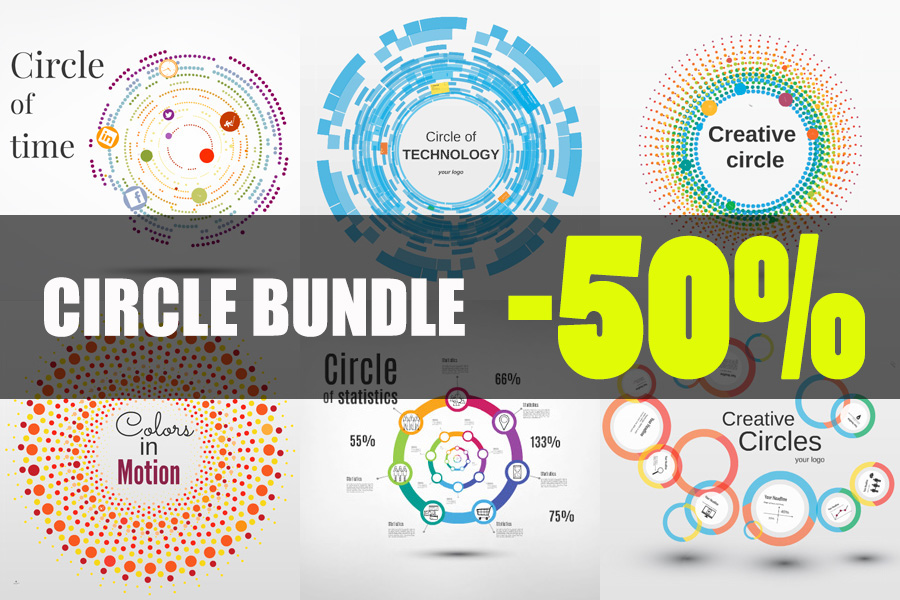 Circle template bundle Prezi templates creative theme