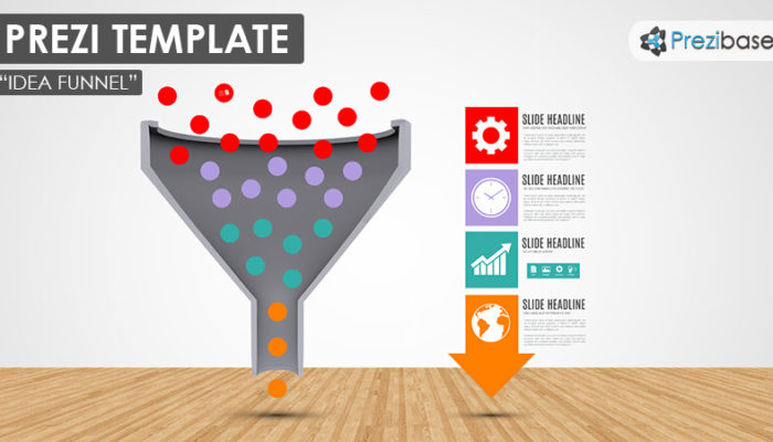 3d Idea Funnel Prezi Presentation Template Creatoz Collection