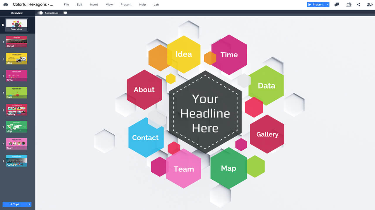 colorful-hexagon-hive-design-prezi-presentation-template-for-design-portfolio