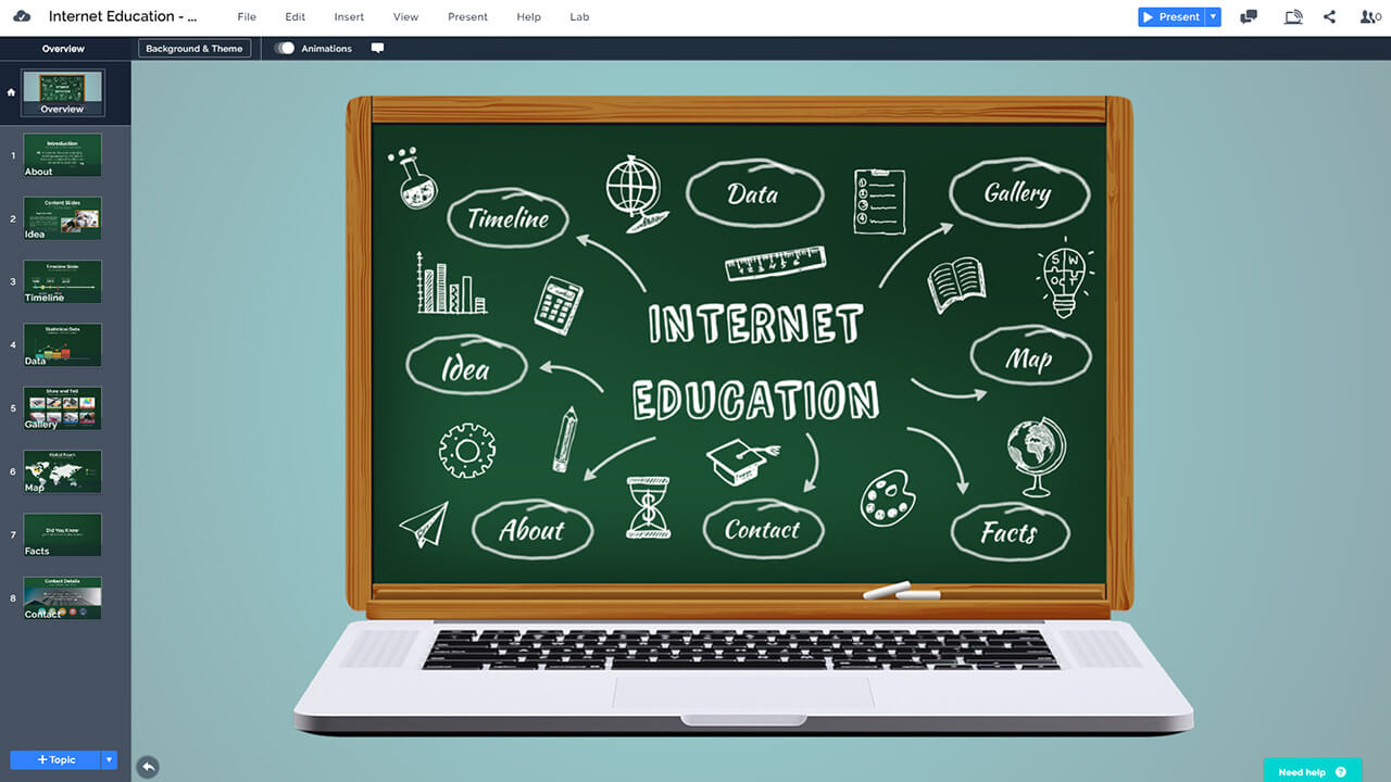 online-education-macbook-blackboard-school-online-learning-powerpoint-prezi-presentation-template