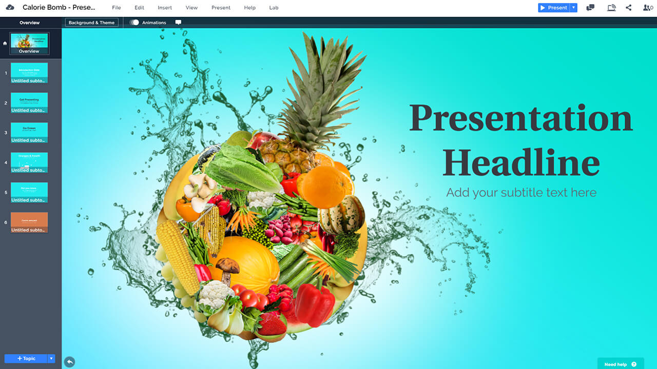 food-and-diet-calorie-bomb-fruits-vegetables-presentation-template-for-prezi-powerpoint