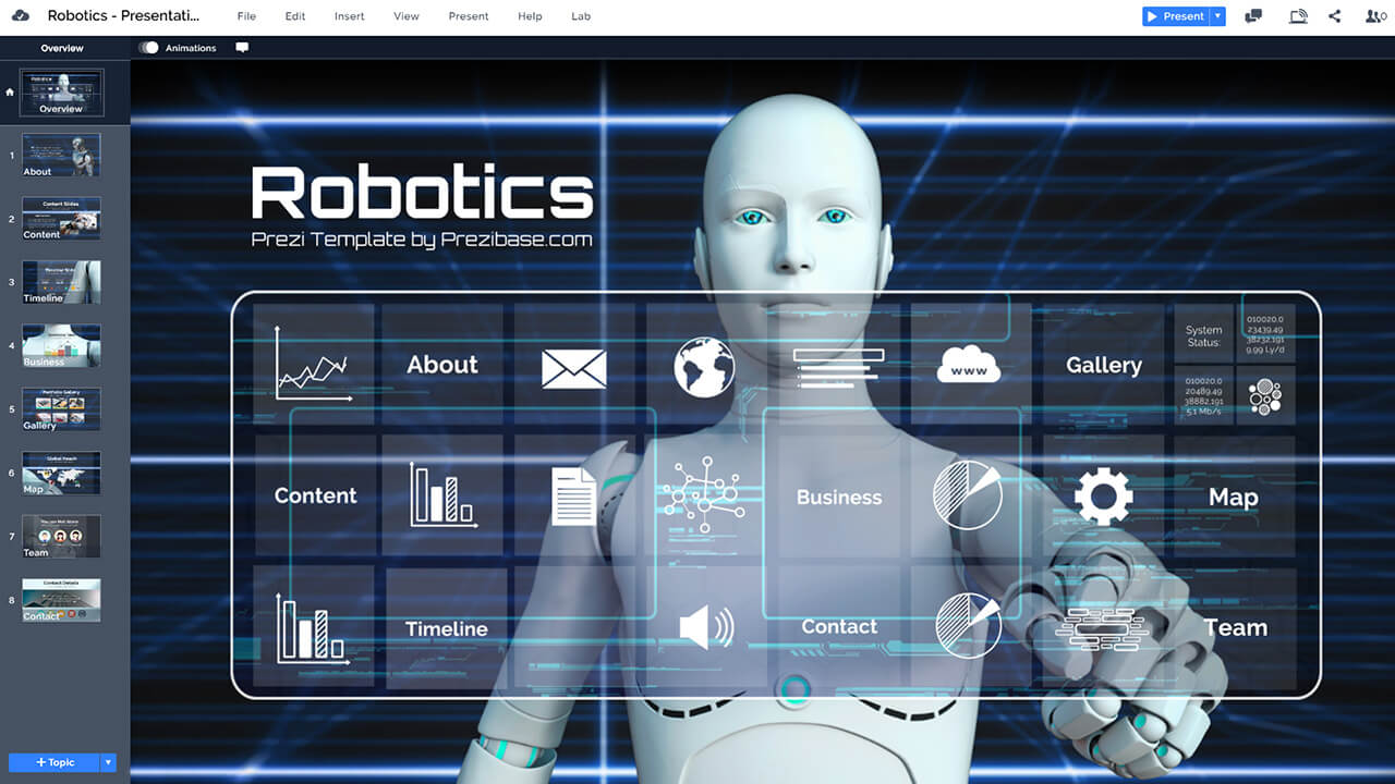 android-robotics-technology-future-prezi-presentation-template