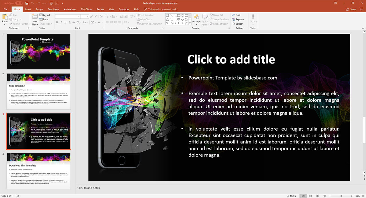 technology-mobile-iphone-creative-colorful-wave-powerpoint-ppt-presentation-template